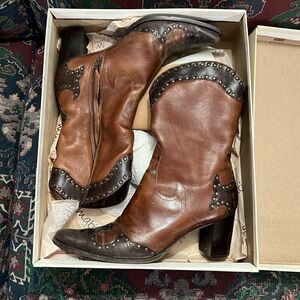 Matisse brown heeled cowgirl boots
